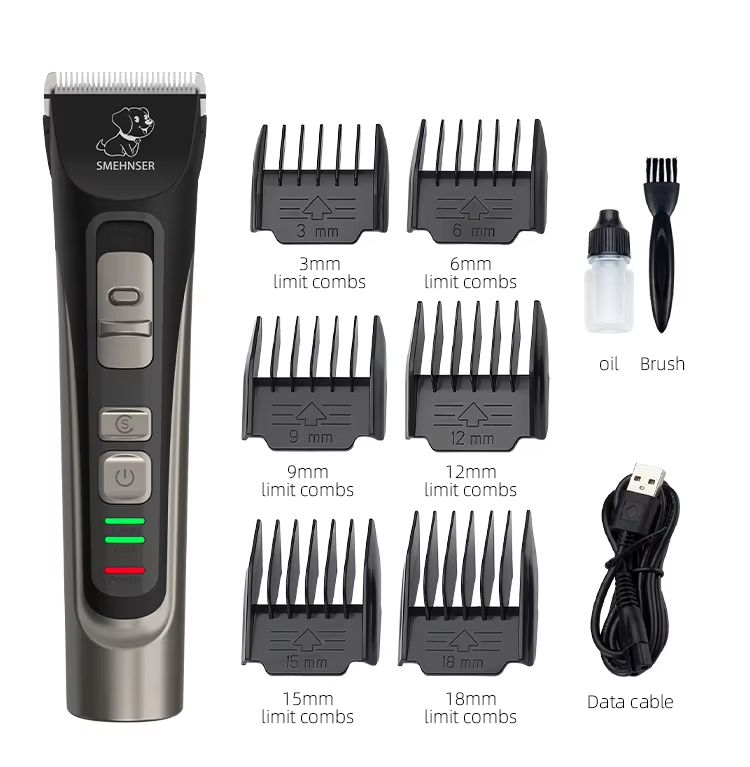 Dog Clippers Cordless Professional Low Noise Rechargeable Pet Grooming Hair Clippers